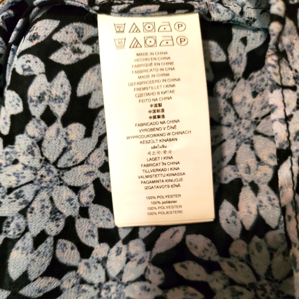 Michael Kors Cold Shoulder Sheer Halter Jewel Print Top SMALL Ruffles - Picture 9 of 11